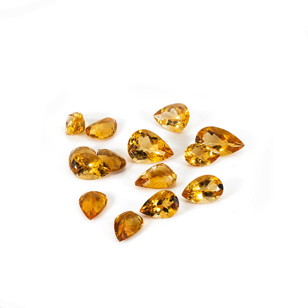 Natural Citrine Calibrated Pears | 5x7mm & 6x8mm