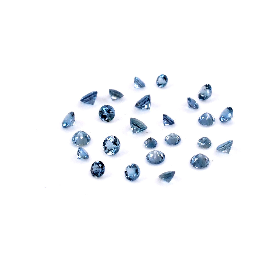 Natural Aquamarine Calibrated Rounds | 2mm & 2.5mm