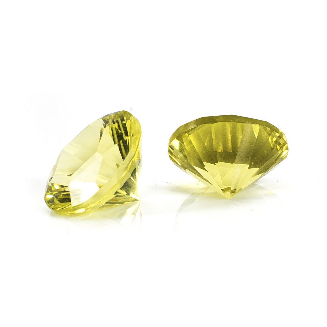 Natural Lemon Quartz Calibrated Rounds | 11mm & 12mm