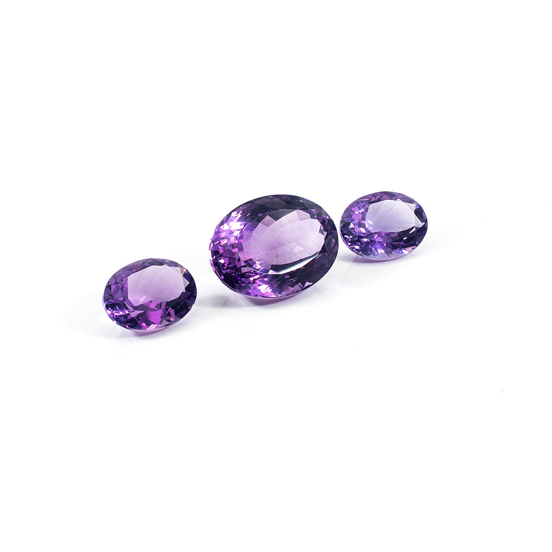Natural Brazil Amethyst Ovals Matching layout | 46.35cts