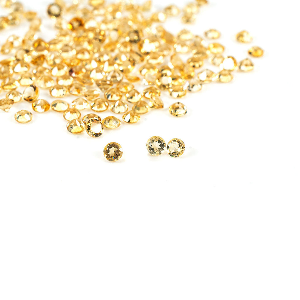 Natural Citrine Calibrated Rounds | 1.5mm & 2mm