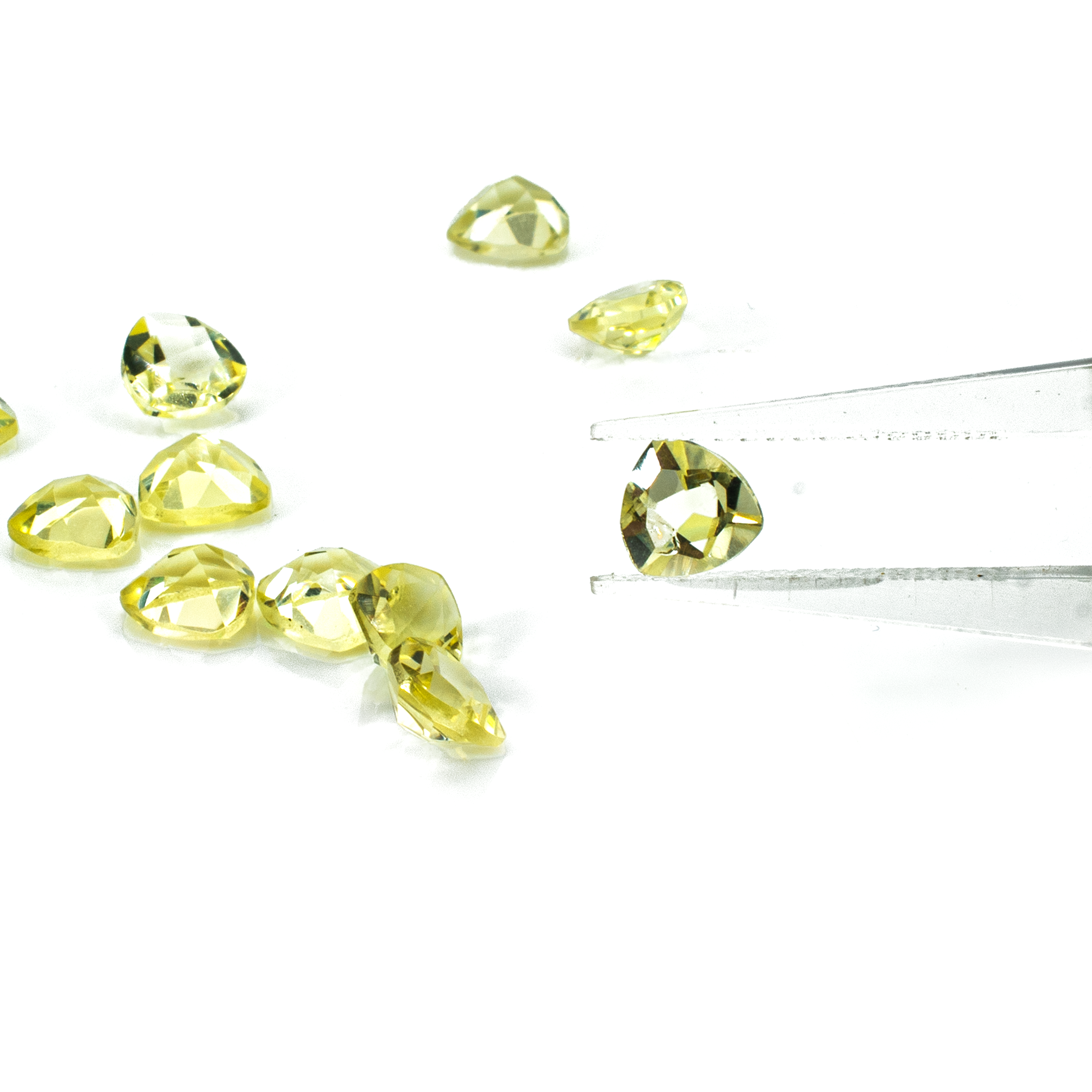 Natural Lemon Quartz Calibrated Trillions | 7mm & 8mm