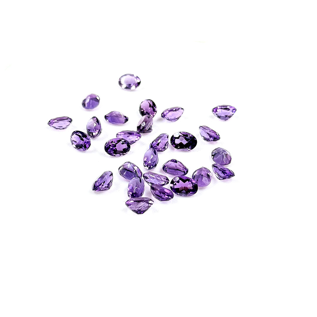 Natural Amethyst Calibrated Ovals | 3x5mm & 6x4mm
