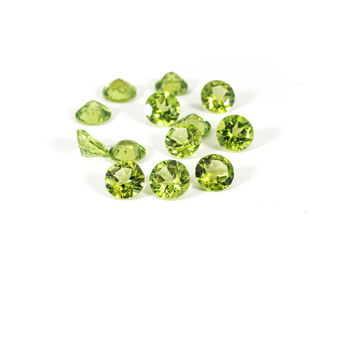 Natural Peridot Calibrated Rounds | 3mm & 4mm