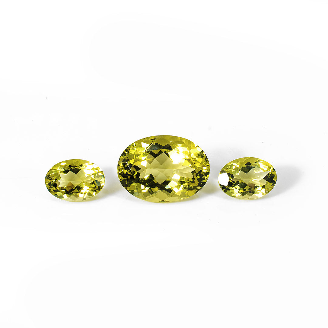 Natural Lemon Quartz Ovals Matching Layout | 34.85cts