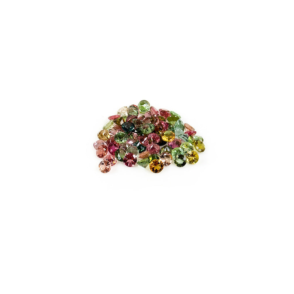 Natural Multi Tourmaline Calibrated Rounds | 4mm & 5mm