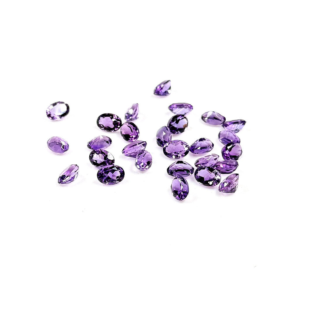 Natural Amethyst Calibrated Ovals | 3x5mm & 6x4mm