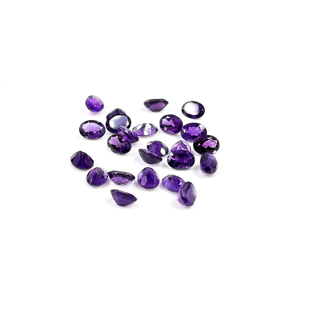 Natural Amethyst Calibrated Ovals | 3x5mm & 6x4mm