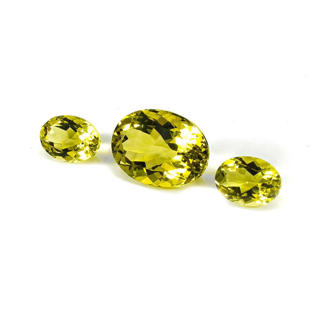 Natural Lemon Quartz Ovals Matching Layout | 34.85cts