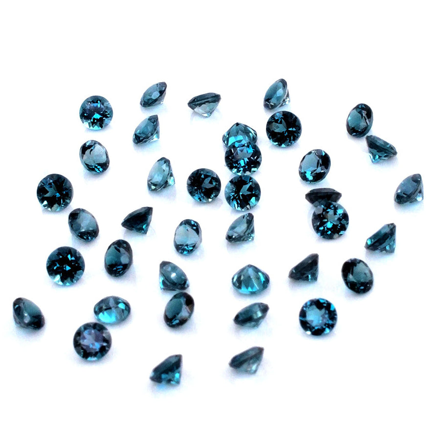Natural London Blue Topaz Calibrated Rounds | 3mm & 3.5mm