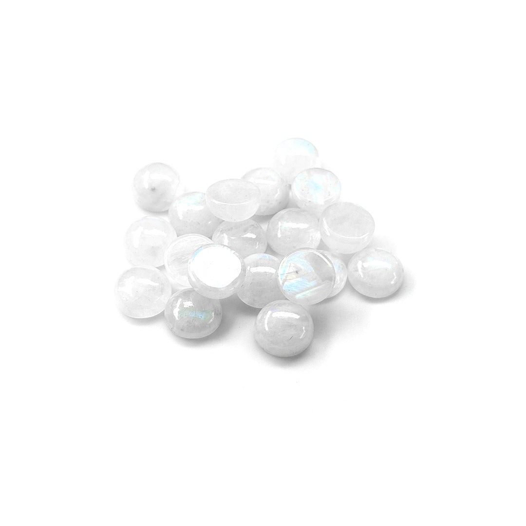 Natural Moon Stone Calibrated Cabochon Rounds | 9mm & 10mm