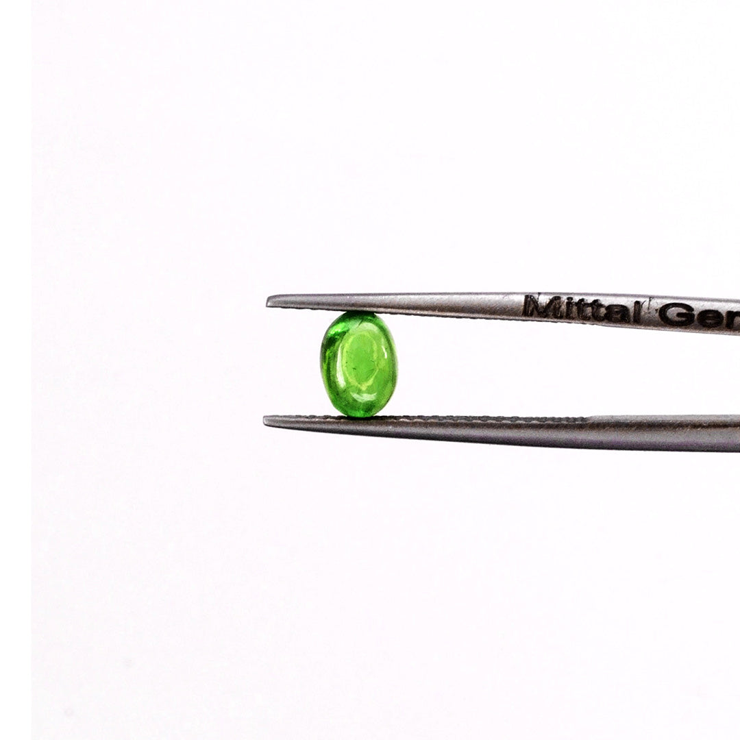 Natural Tsavorite Calibrated Cabochon Ovals | 5x7mm & 6x8mm