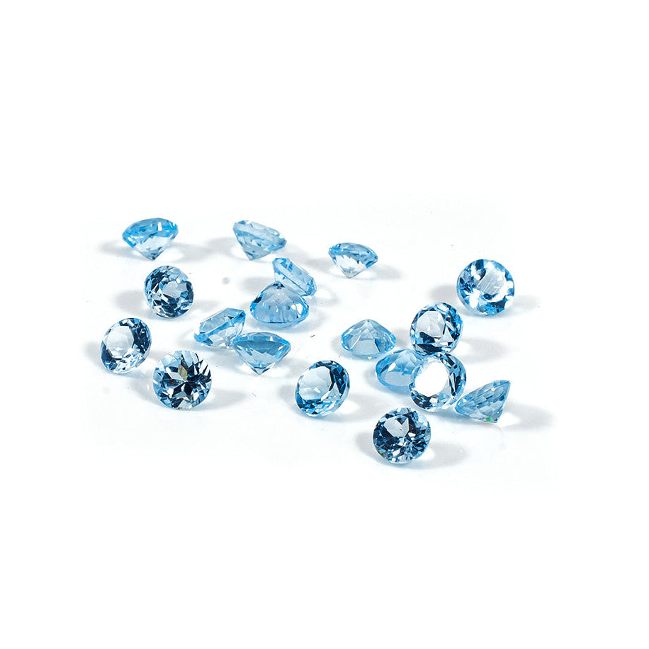 Natural Blue Topaz Calibrated Rounds | 5mm & 6mm