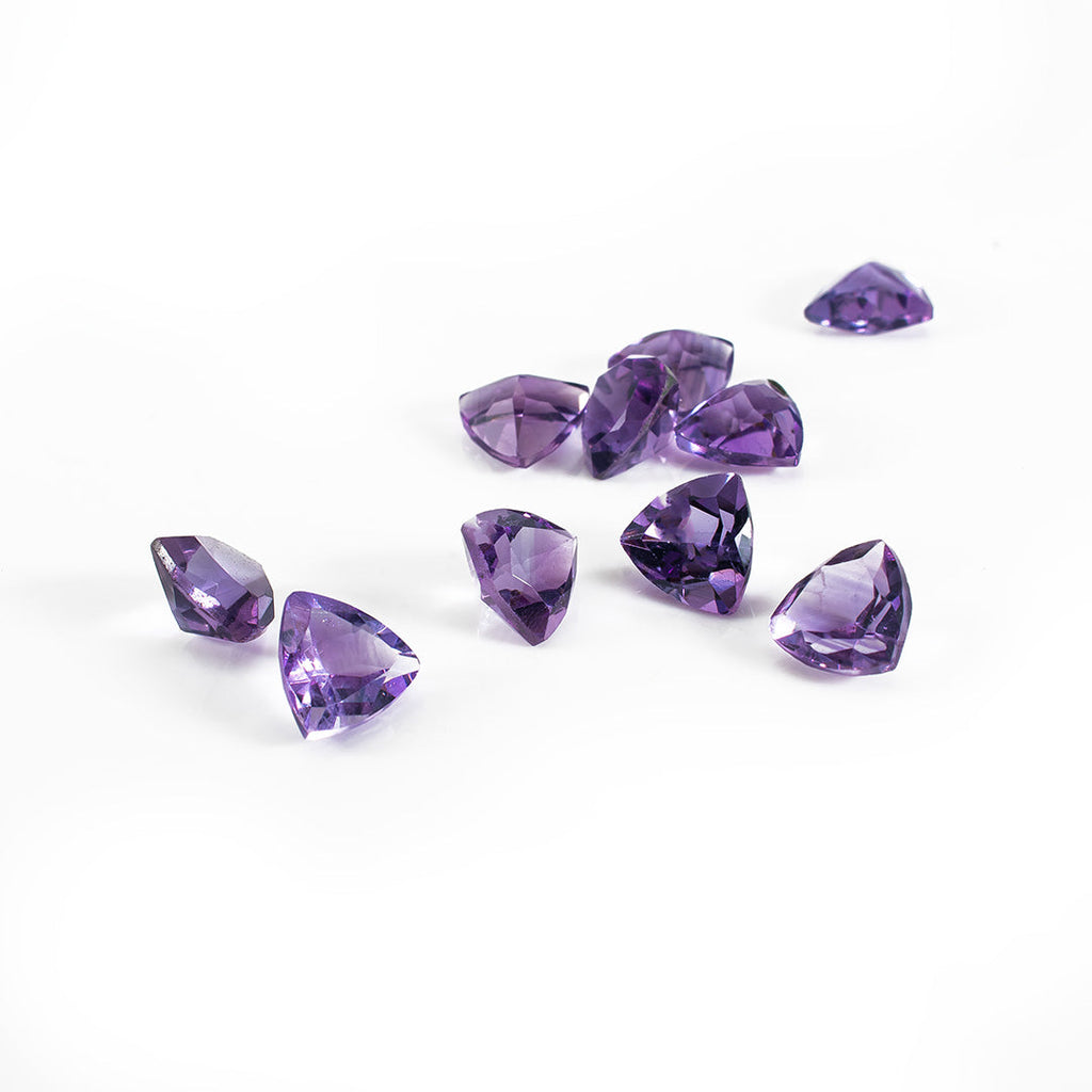 Natural Brazil Amethyst Calibrated Trillions | 5mm & 6mm