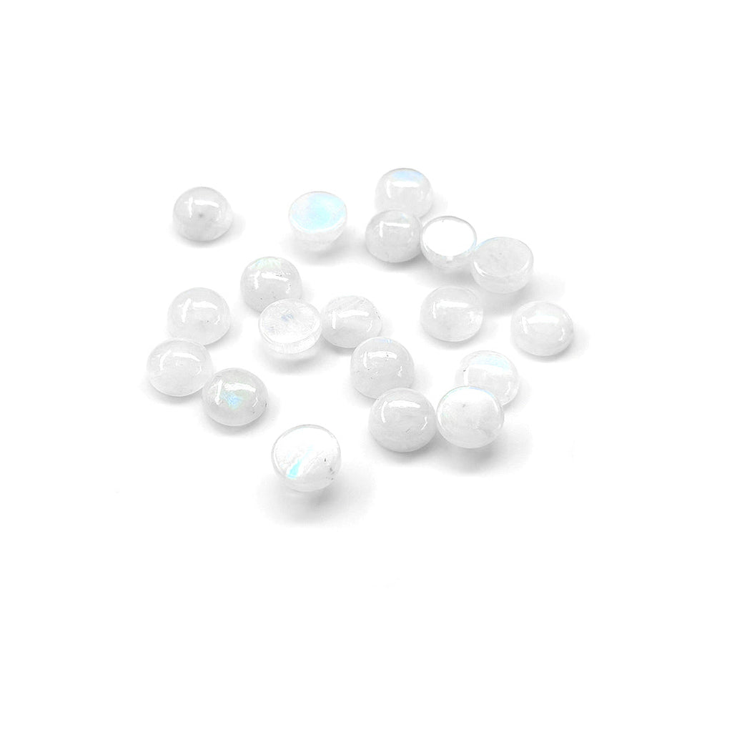 Natural Moon Stone Calibrated Cabochon Rounds | 9mm & 10mm