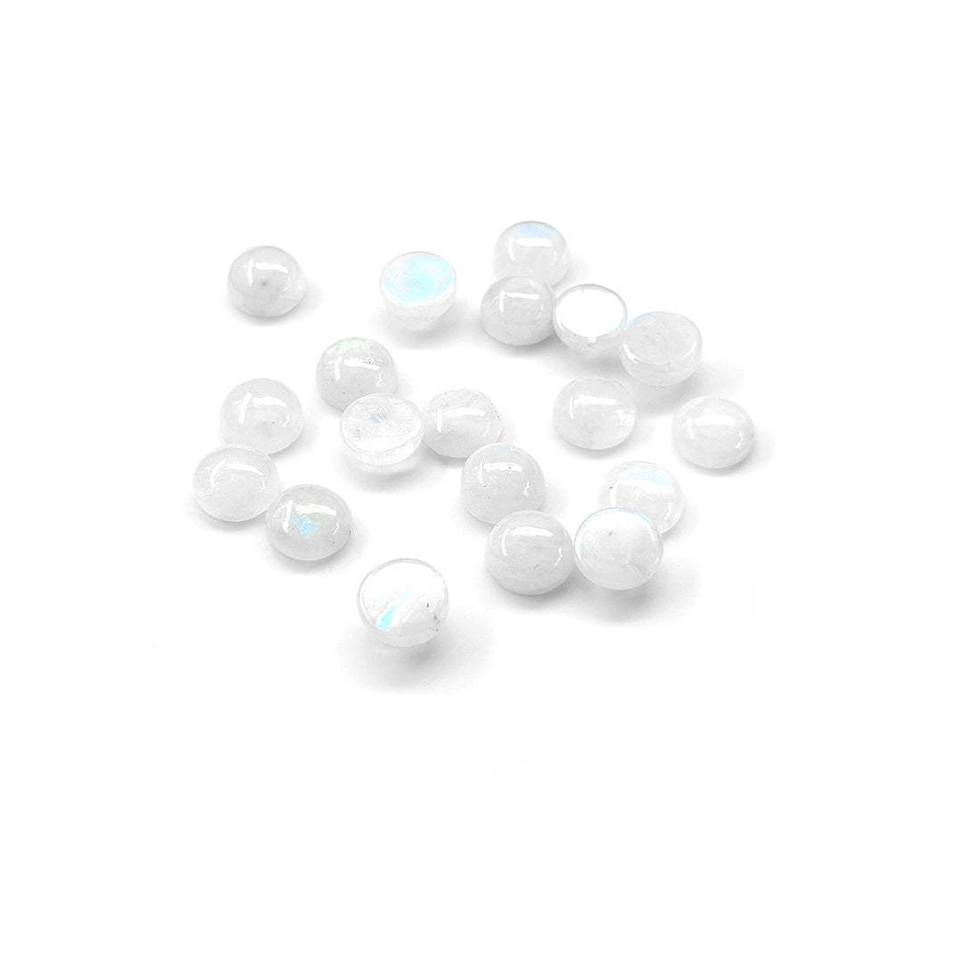 Natural Moon Stone Calibrated Cabochon Rounds | 9mm & 10mm
