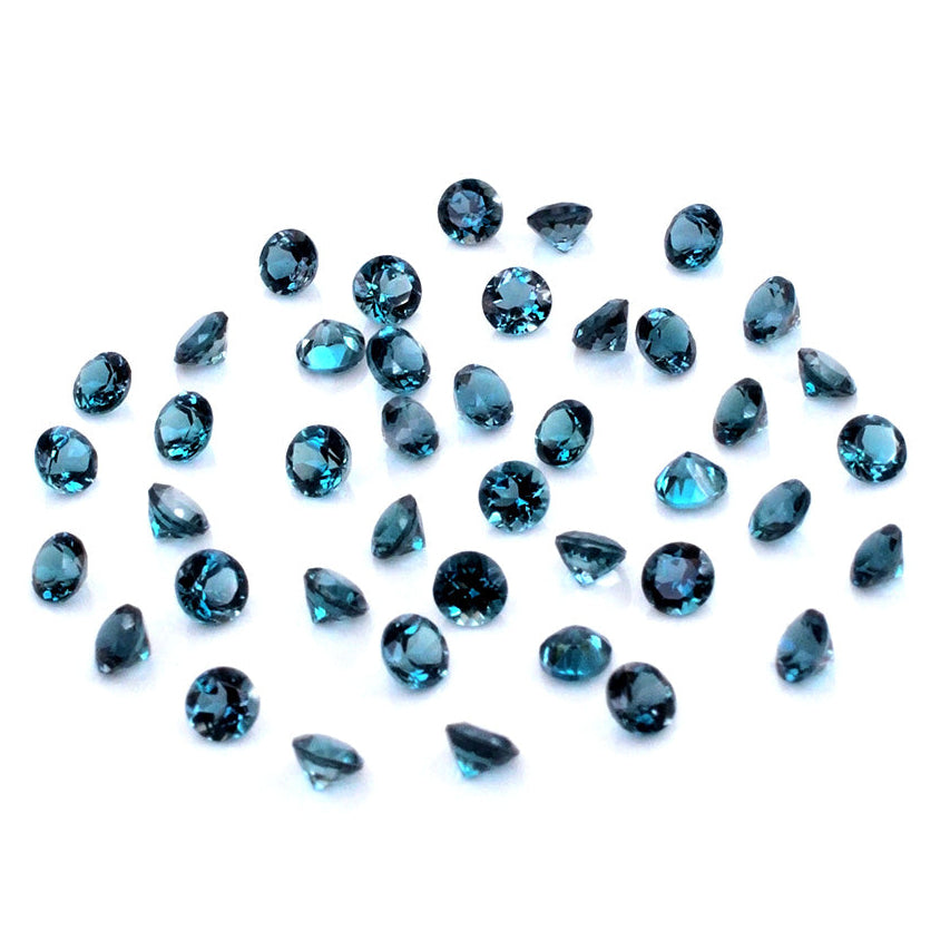 Natural London Blue Topaz Calibrated Rounds | 3mm & 3.5mm