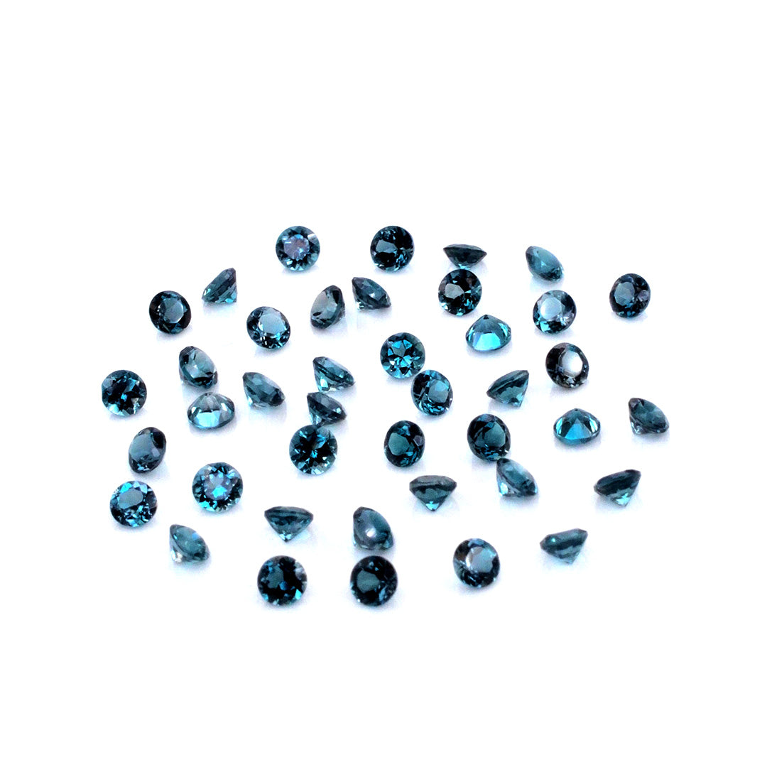 Natural London Blue Topaz Calibrated Rounds | 3mm & 3.5mm