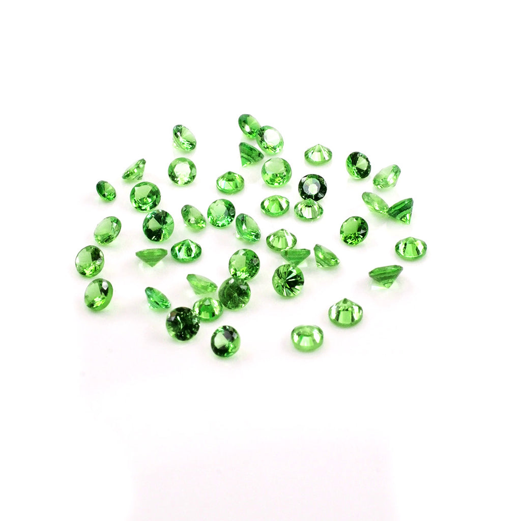 Natural Tsavorite Calibrated Rounds | 3mm & 3.5mm