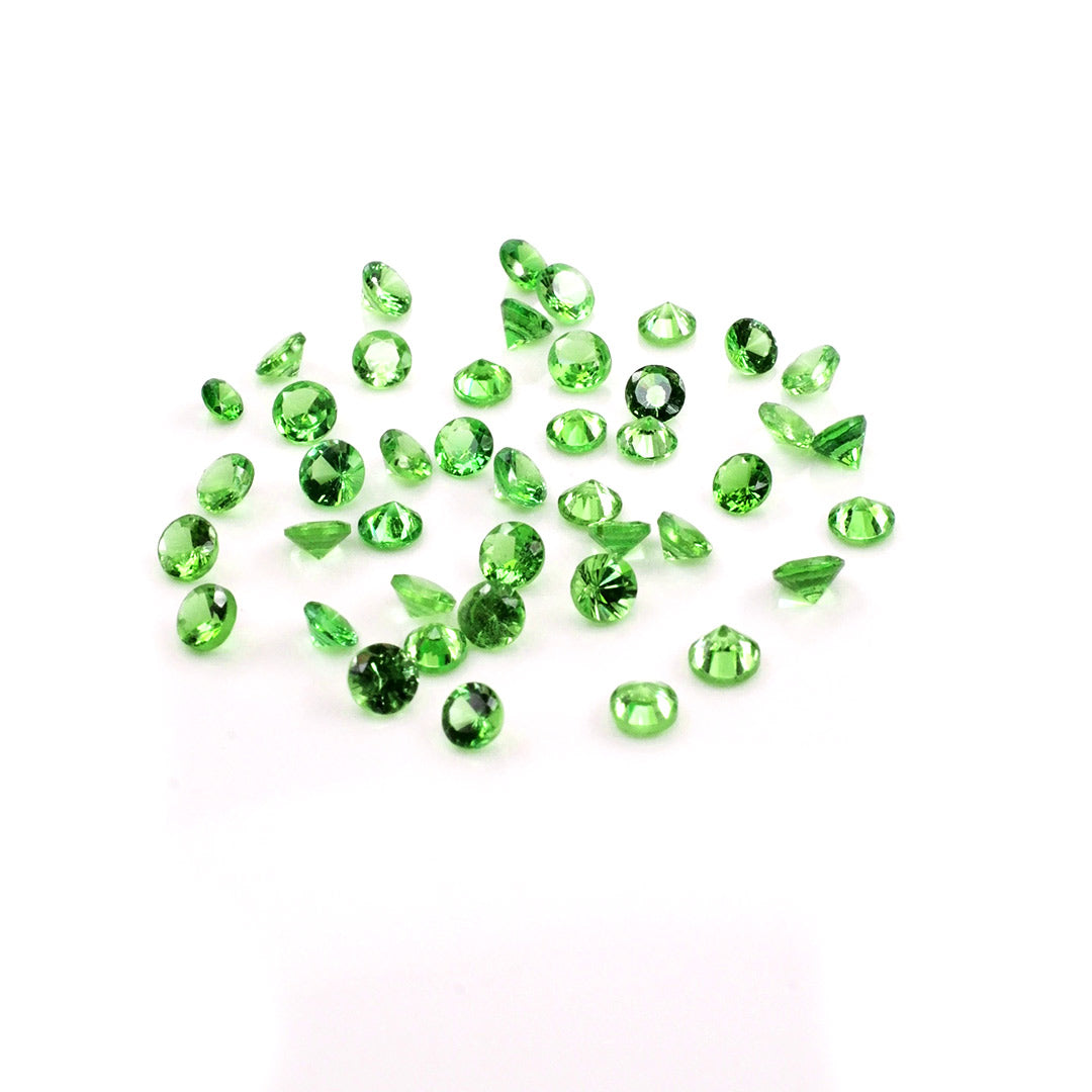 Natural Tsavorite Calibrated Rounds | 3mm & 3.5mm
