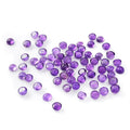 Natural Brazil Amethyst Calibrated Cabochon Rounds | 5mm & 6mm