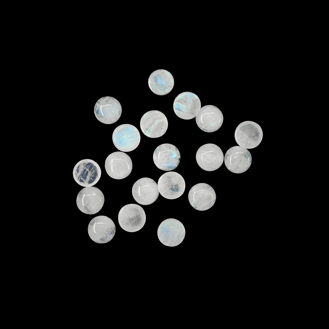 Natural Moon Stone Calibrated Cabochon Rounds | 9mm & 10mm
