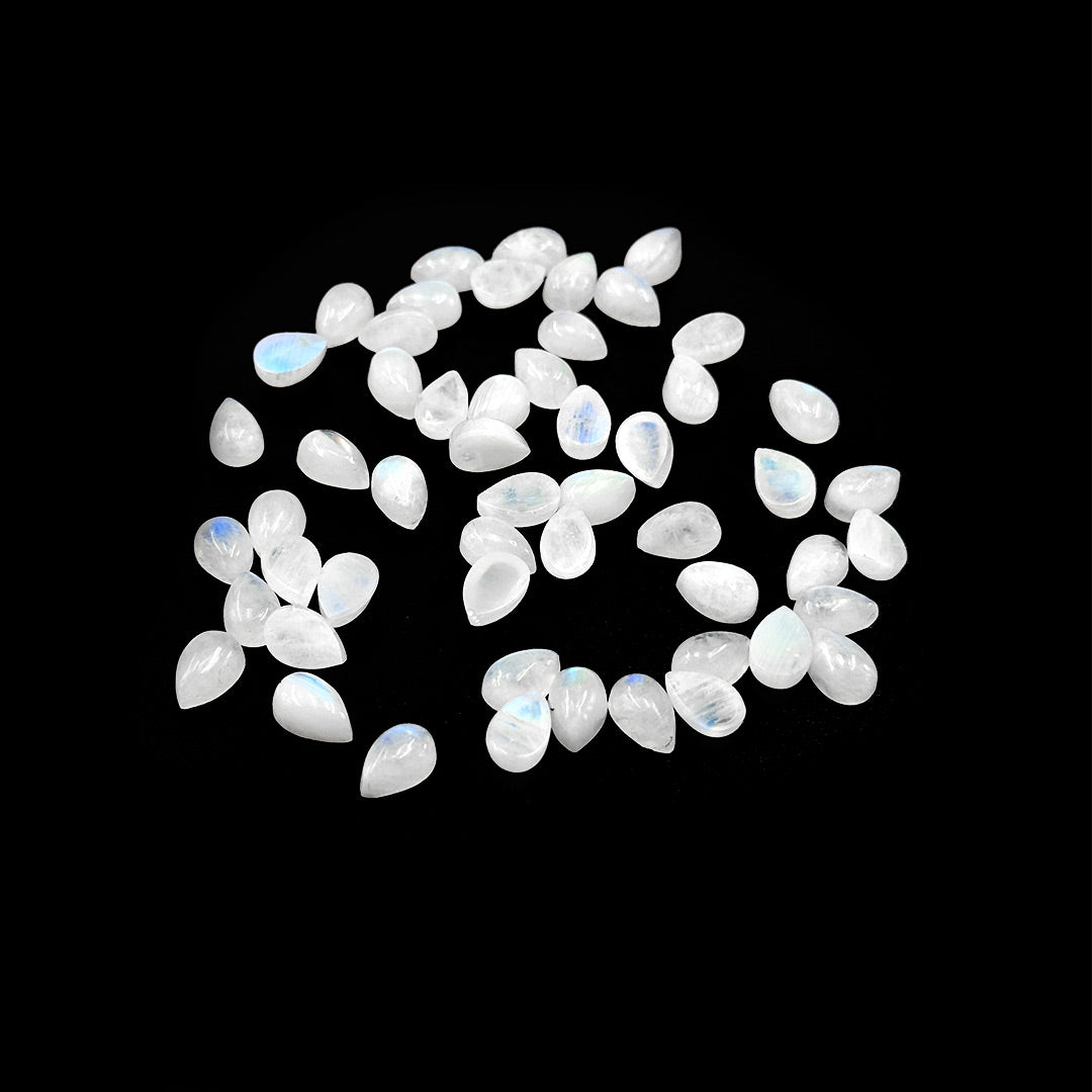 Natural Moon Stone Calibrated Cabochon Pears | 9x11mm & 10x12mm