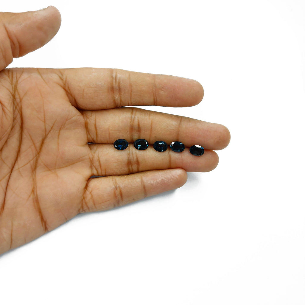Natural London Blue Topaz Calibrated Oval | 6x7mm - 7x9mm