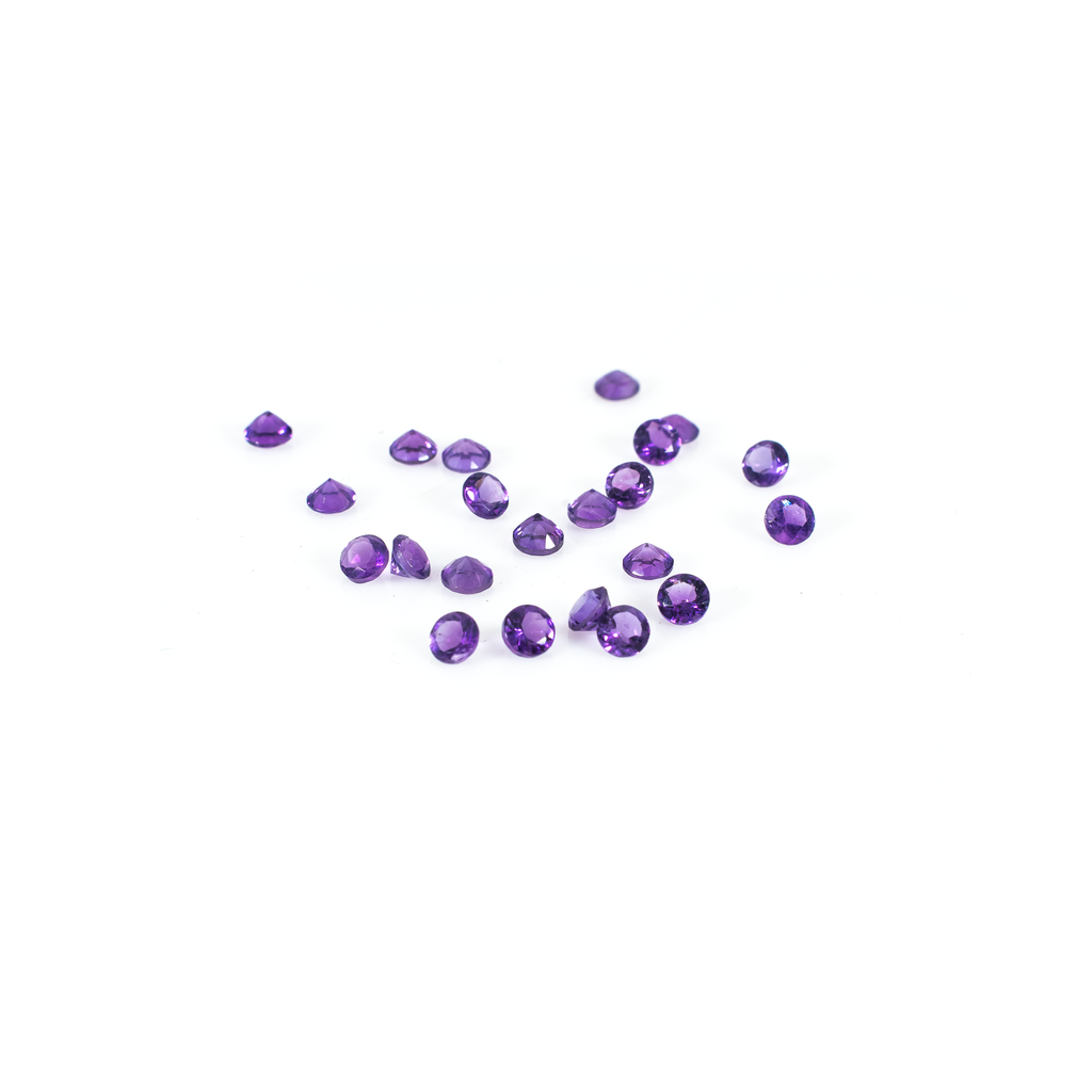 Natural Brazil Amethyst Calibrated Rounds | 2.5mm & 3mm