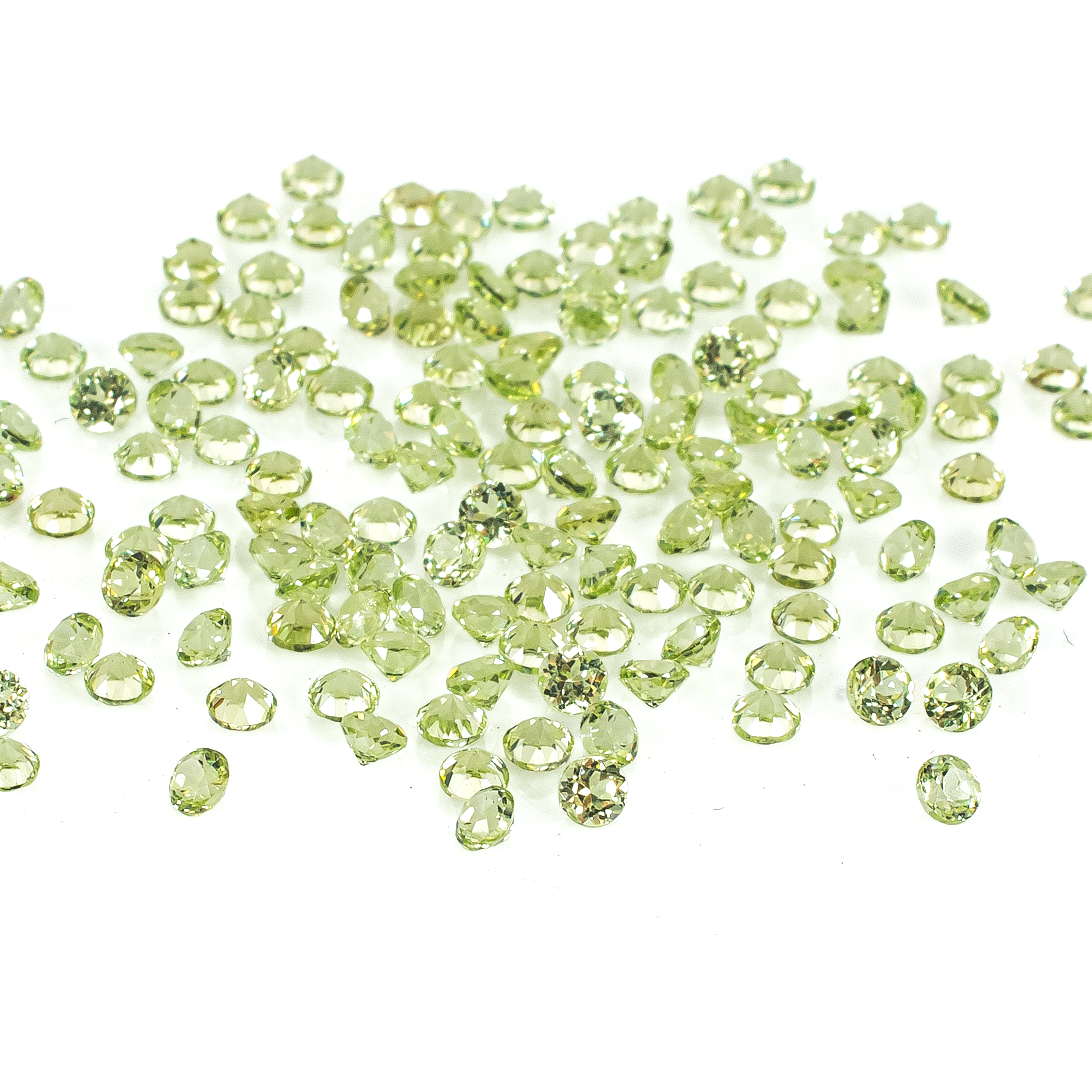 Natural Peridot Calibrated Rounds | 1.5mm & 2mm