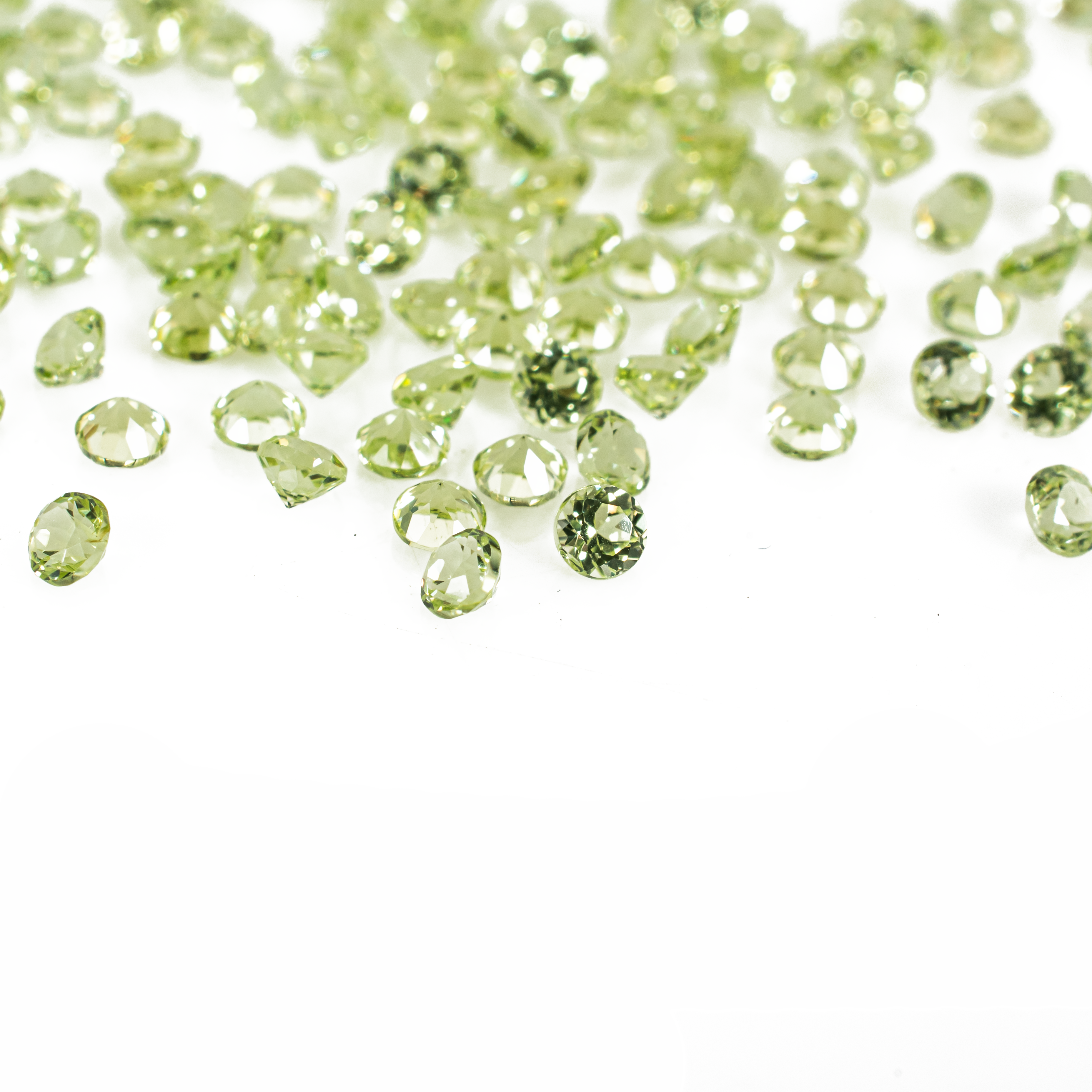 Natural Peridot Calibrated Rounds | 1.5mm & 2mm