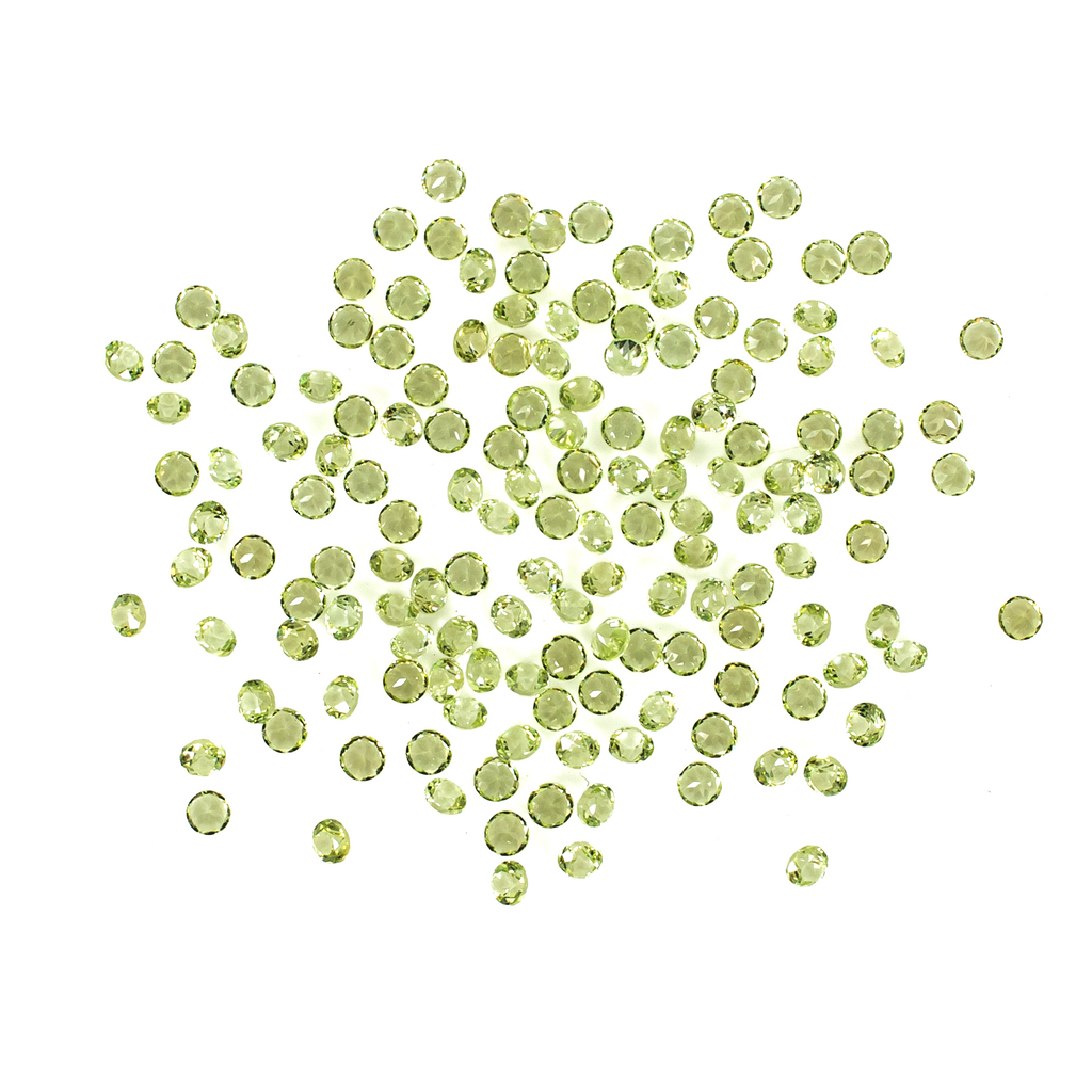 Natural Peridot Calibrated Rounds | 1.5mm & 2mm